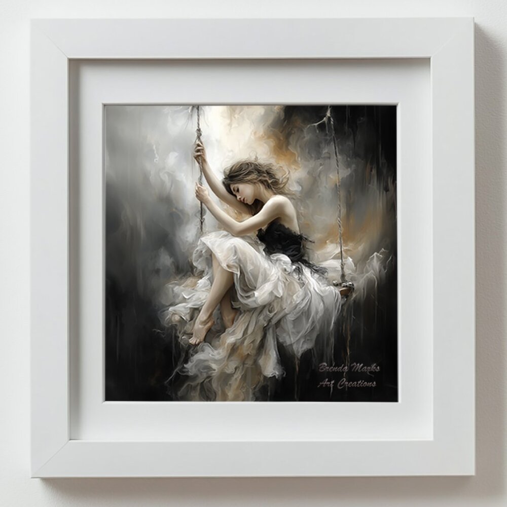 Matted Print Direct From Artist  Weightless 1 10x10 Frame Size